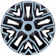 Tapacubos universales 16'' NRM The Best Bicolor azul/negro 4 unidades