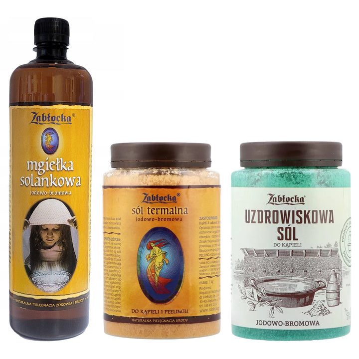 Bruma salina de Zabłocka + Sal termal con yodo y bromo + Sal termal