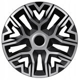 Tapa universal 15'' NRM The Best Bicolor plateada y negra, 1 unidad