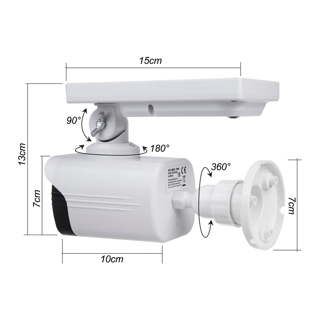 Cámara solar falsa, LED parpadeante, sensor de movimiento, iluminación LED, pegatina gratis, SOL1800S, 4 unidades