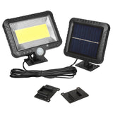 Foco LED solar con sensor de movimiento Maclean, IP44, 5 W, 400 lm, 6000 K, batería de litio de 1300 mAh, 5,5 V CC MCE438, 2 unidades