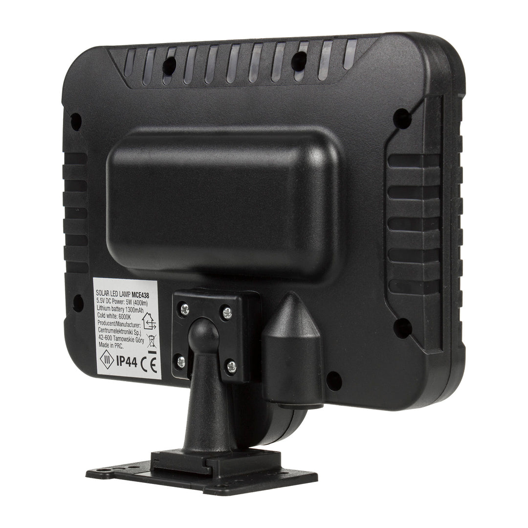 Proyector LED solar con sensor de movimiento Maclean, IP44, 5 W, 400 lm, 6000 K, batería de litio de 1300 mAh, 5,5 V CC MCE438, 4 unidades