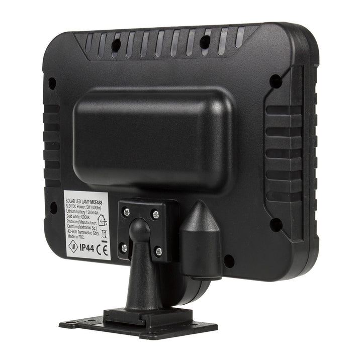Proyector LED solar con sensor de movimiento Maclean, IP44, 5 W, 400 lm, 6000 K, batería de litio de 1300 mAh, 5,5 V CC MCE438, 4 unidades