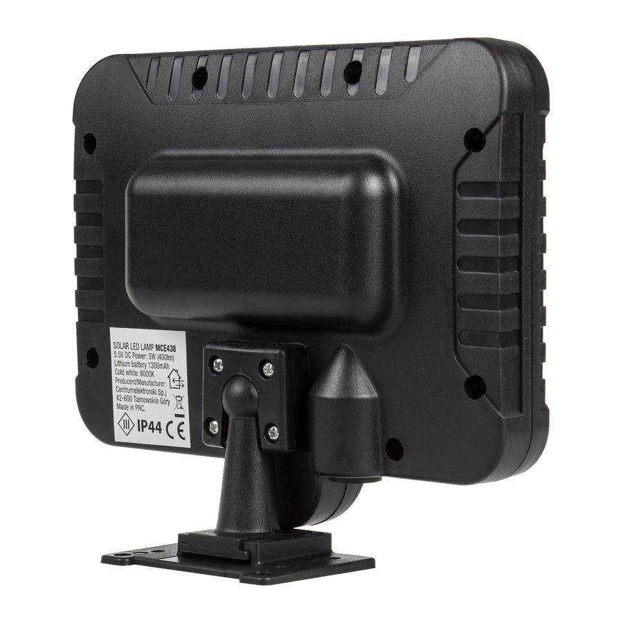 Proyector LED solar con sensor de movimiento Maclean, IP44, 5 W, 400 lm, 6000 K, batería de litio de 1300 mAh, 5,5 V CC MCE438, 4 unidades