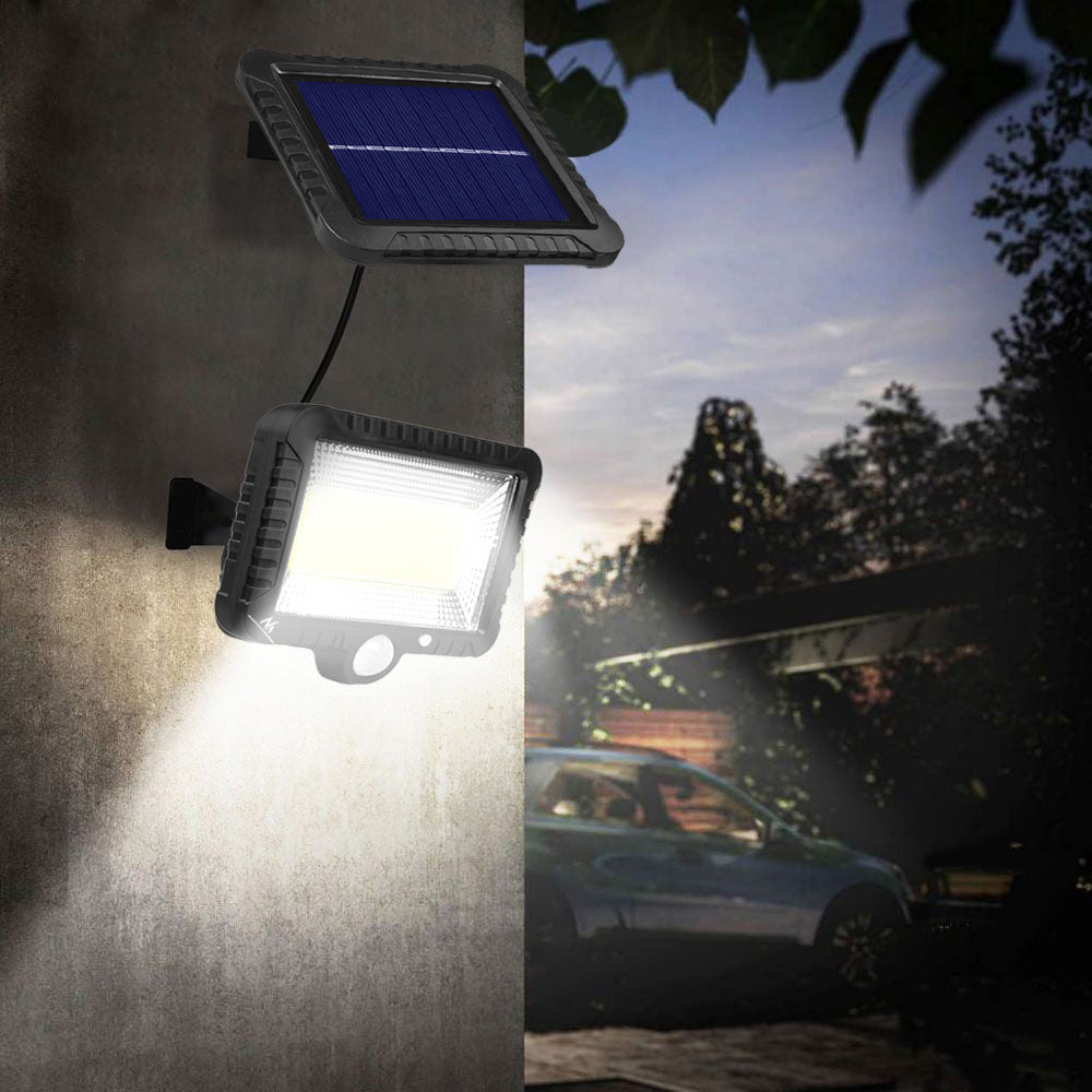 Proyector LED solar con sensor de movimiento Maclean, IP44, 5 W, 400 lm, 6000 K, batería de litio de 1300 mAh, 5,5 V CC MCE438, 4 unidades
