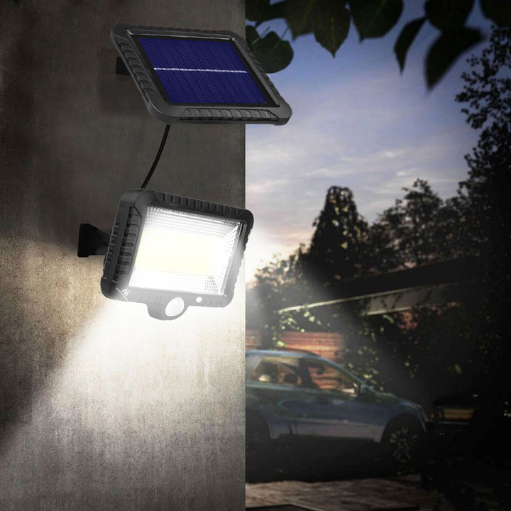 Proyector LED solar con sensor de movimiento Maclean, IP44, 5 W, 400 lm, 6000 K, batería de litio de 1300 mAh, 5,5 V CC MCE438, 4 unidades
