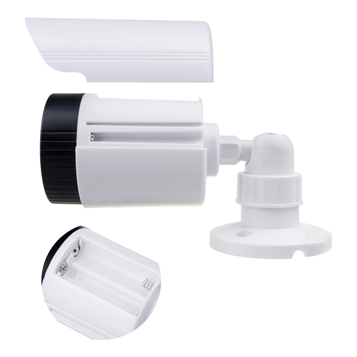 Cámara tubular falsa, diodos LED IR, blanca, alimentación 2xAA (incluidas), ABS, IR1800 W