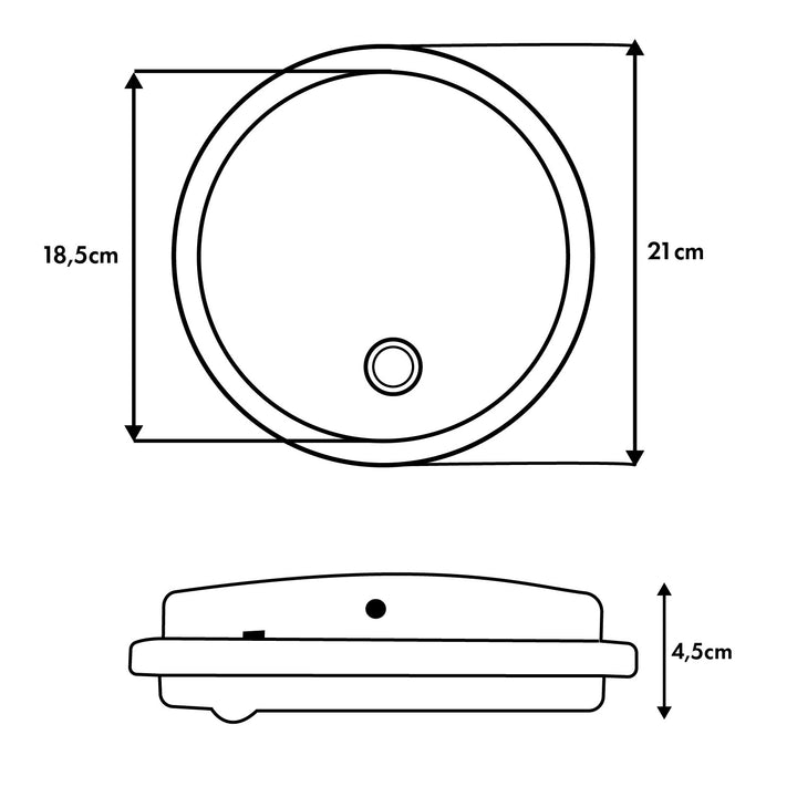 Lámpara LED con sensor de movimiento Maclean, sensor PIR, negra, 10 W/15 W/18 W, IP65, posibilidad de cambiar la temperatura de color a 3000/4000/6000 K, MCE535 B