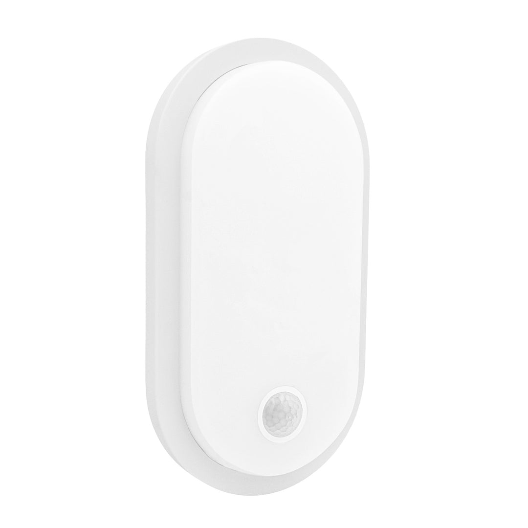 Lámpara LED con sensor de movimiento Maclean, sensor PIR, blanca, 10 W/15 W/18 W, IP65, posibilidad de cambiar la temperatura de color a 3000/4000/6000 K, MCE534 W