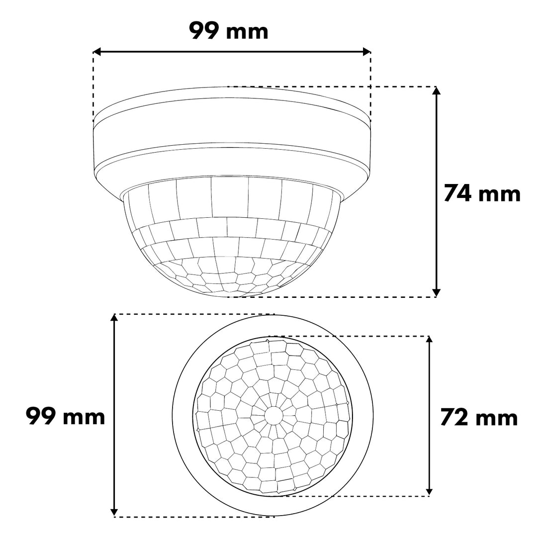 Sensor de presencia PIR Maclean, para montaje en superficie, alcance de 10 x 40 m, 1000 W/2000 W, 220-240 V CA, 50/60 Hz, MCE823