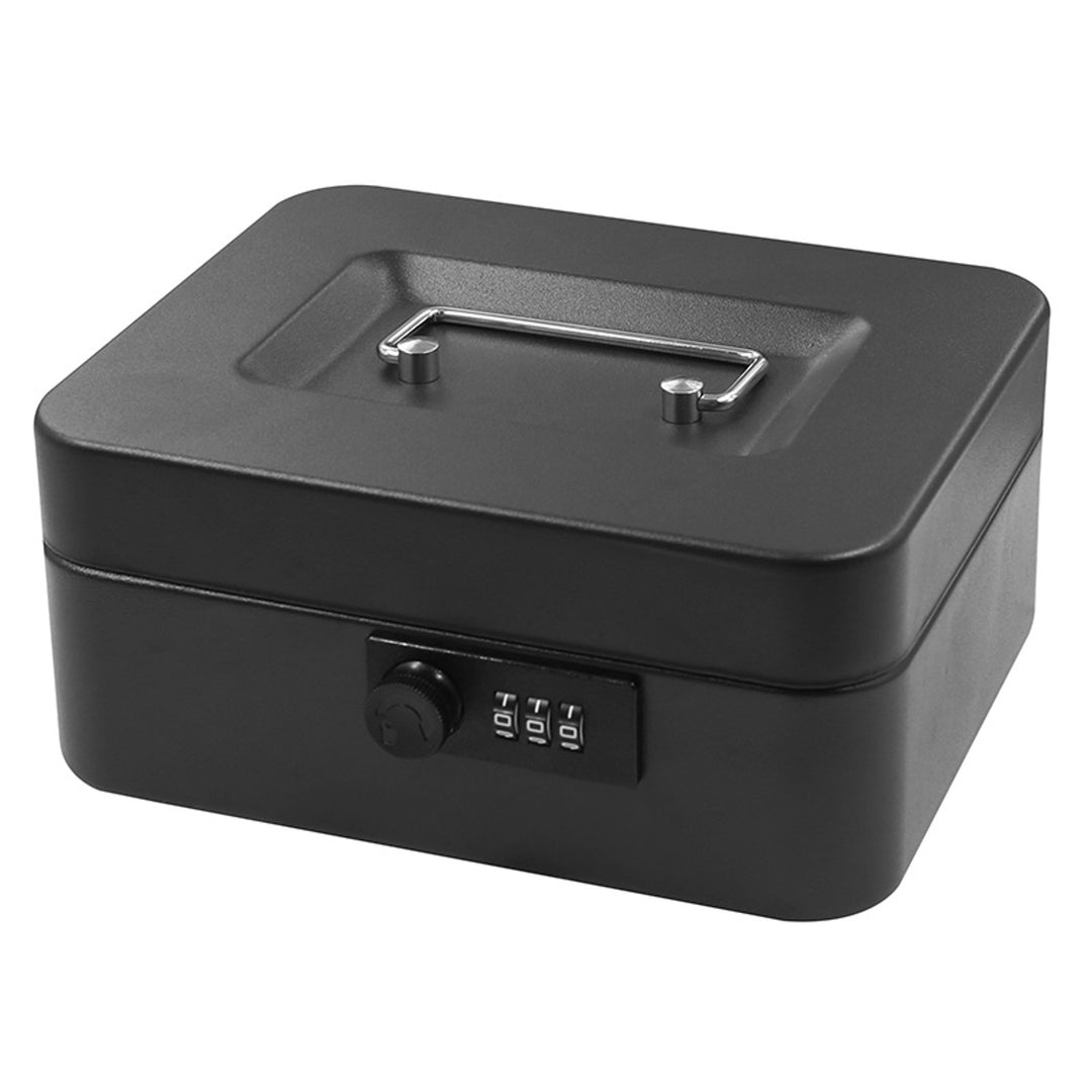 Caja para dinero Tracer, asa de transporte, compartimento oculto, negro, Cash Saver