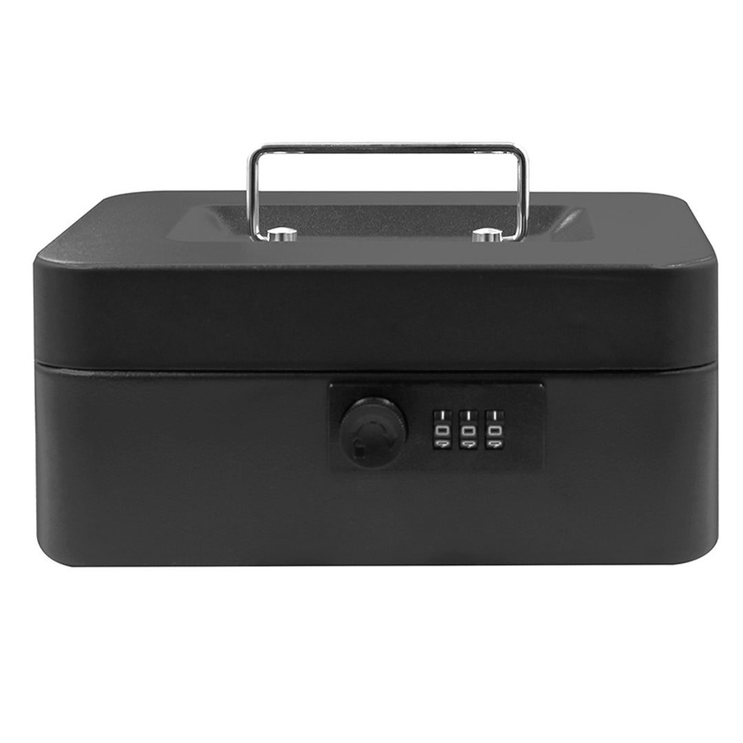 Caja para dinero Tracer, asa de transporte, compartimento oculto, negro, Cash Saver