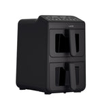 Freidora sin aceite LAFE, freidora de aire, 2 compartimentos de 5 l, potencia de 2460 W, pantalla LCD, Dual Fry
