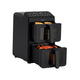 Freidora sin aceite LAFE, freidora de aire, 2 compartimentos de 5 l, potencia de 2460 W, pantalla LCD, Dual Fry
