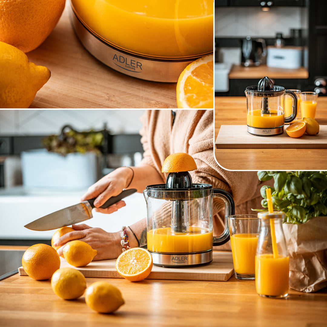 Exprimidor de cítricos Adler, capacidad 1,2 l, potencia máxima 60 W, negro, AD 4012