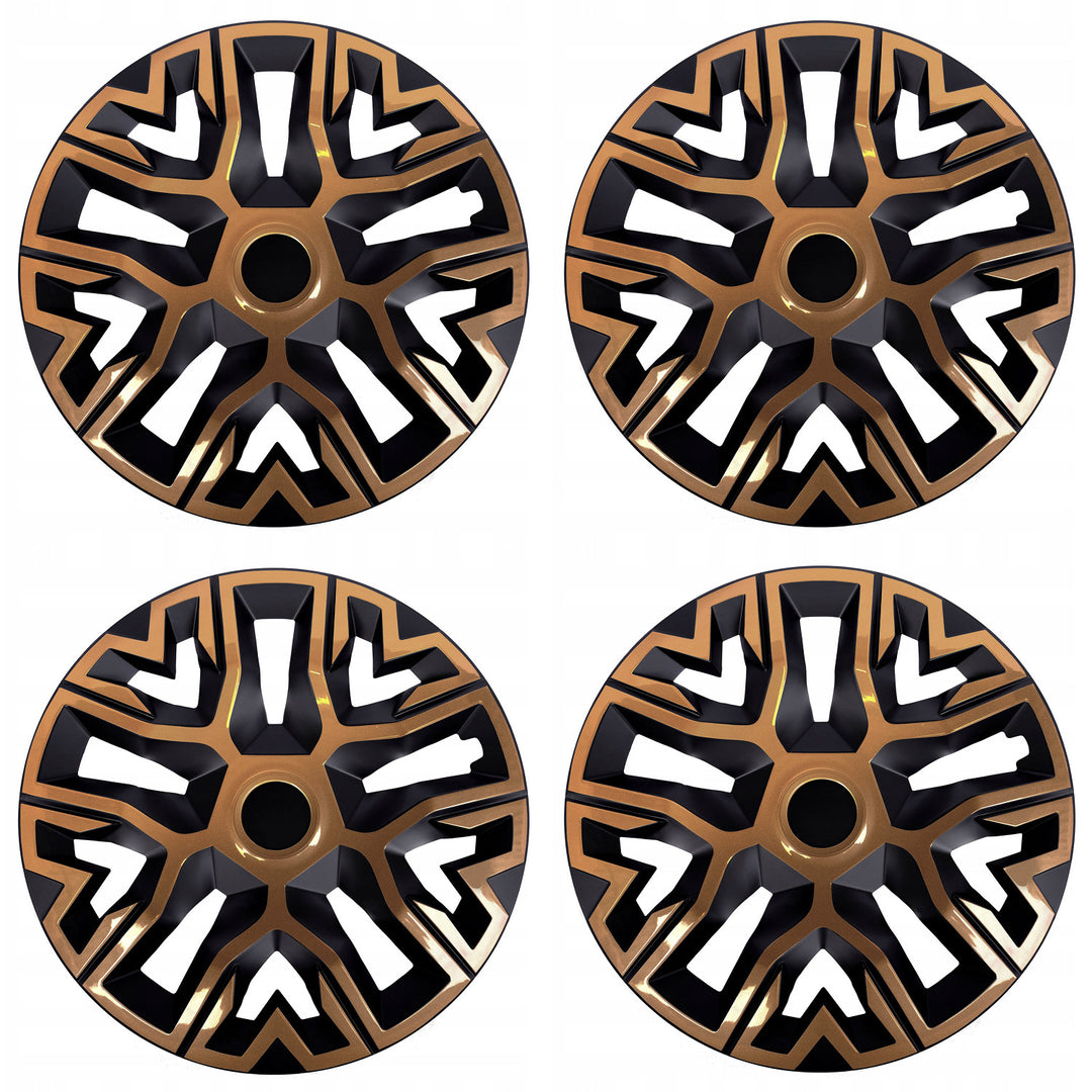 Tapacubos universales 14'' NRM The Best Bicolor cobre-negro 4 unidades