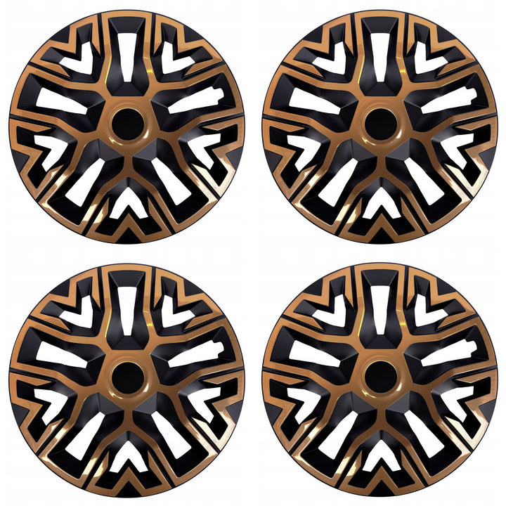 Tapacubos universales 14'' NRM The Best Bicolor cobre-negro 4 unidades