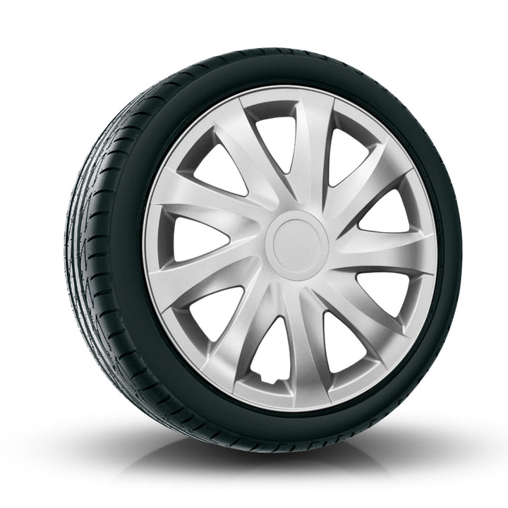 Tapacubos universales 13'' NRM Draco plateados, 4 unidades