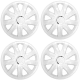 Tapacubos universales 13'' NRM Drift blancos, juego de 4 unidades