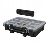 Organizador de herramientas Keter ROC Pro Gear 2.0, soporte para montaje en pared, tapa transparente y resistente, junta de protección contra el polvo y el agua, cierres metálicos, 256983