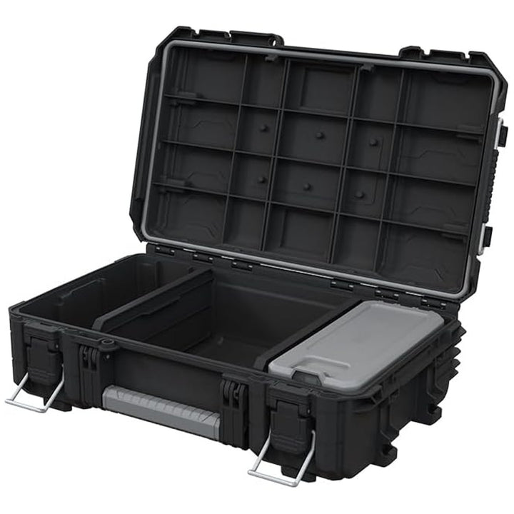 Maleta de herramientas Keter ROC Pro Gear 2.0, capacidad de carga de 36 kg, espacio para candado, junta de protección contra el polvo y el agua, organizador con tapa incluido, posibilidad de colgarla en la pared, 256979
