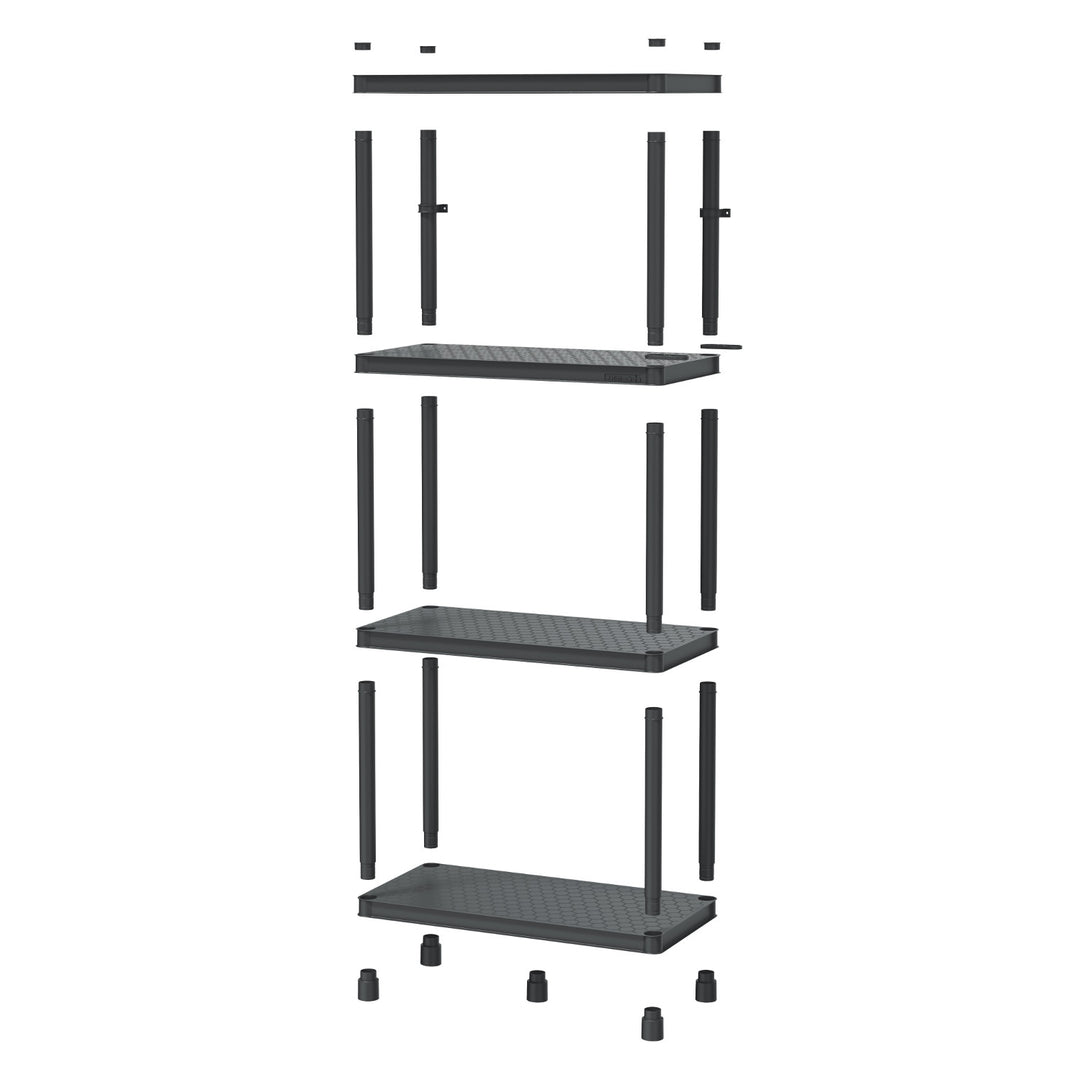 Estantería Stackaro Solid 60 Kistenberg, carga máxima total 185 kg, 4 estantes, montaje en pared, KSS60L4HD-S411