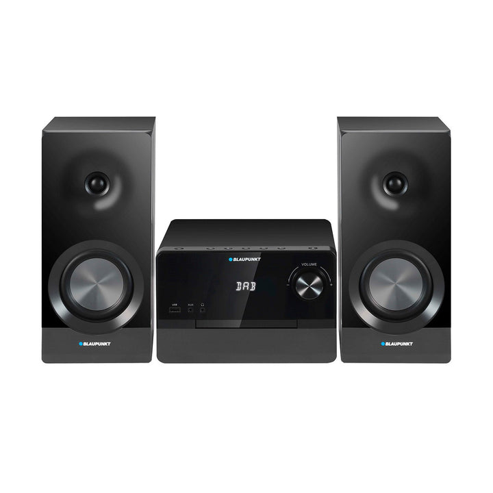 Microtorre Blaupunkt, potencia 100 W RMS, sintonizador DAB+, pantalla LED, radio FM, antena telescópica incluida, conector HDMI ARC, CD/MP3/USB/BT, reloj con función de alarma, MS49DAB