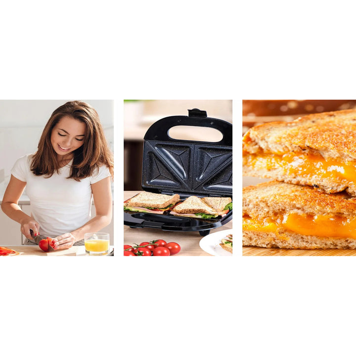 Tostadora Eldom, revestimiento cerámico antiadherente, calentamiento rápido, potencia de 750 W, limpieza rápida, indicador LED, patas antideslizantes, ST11G.