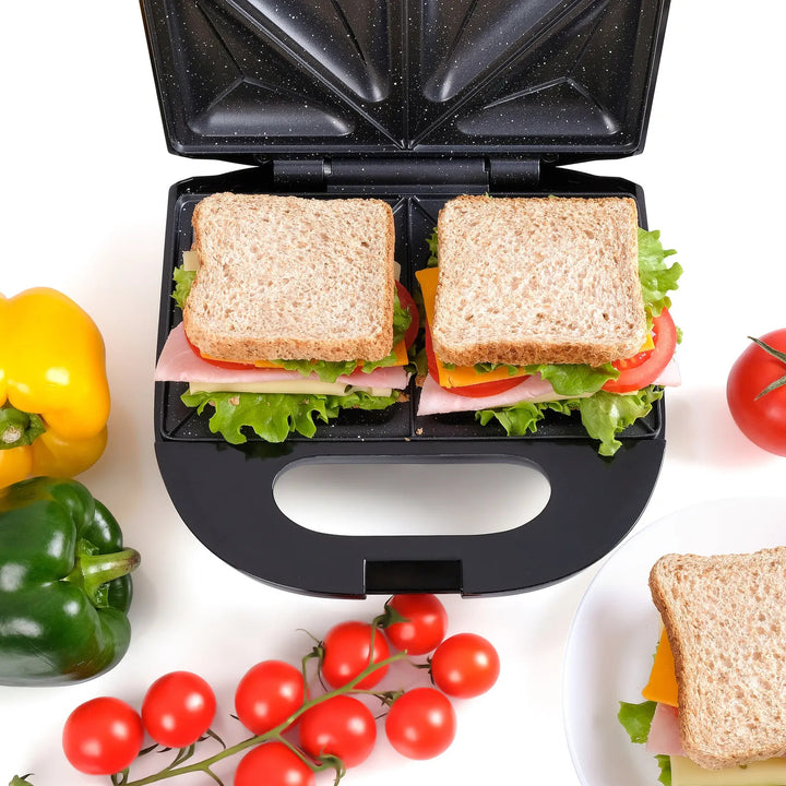 Tostadora Eldom, revestimiento cerámico antiadherente, calentamiento rápido, potencia de 750 W, limpieza rápida, indicador LED, patas antideslizantes, ST11G.