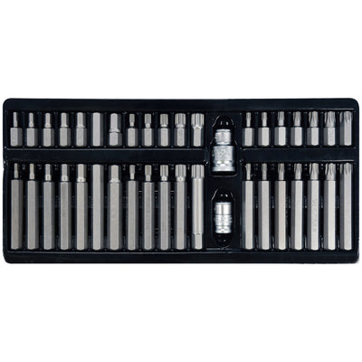 Juego profesional de puntas Yato, Torx, Spline, Hex, de acero aleado para herramientas S2, alta dureza HRC 58 62, en maletín, YT-0400