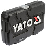 Juego de herramientas profesional Yato, llaves de vaso y cabezales, de acero al cromo-vanadio, 56 piezas, cabezales con sistema AS-Drive, en maletín, YT-14501