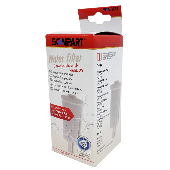 Filtro de agua para cafetera Sage, recambio BES008 Scanpart