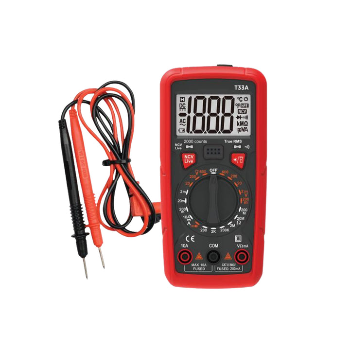 Medidor universal LTC, función de linterna, función de prueba de diodos, CA/CC 0-600 V, soporte magnético, LXT33A