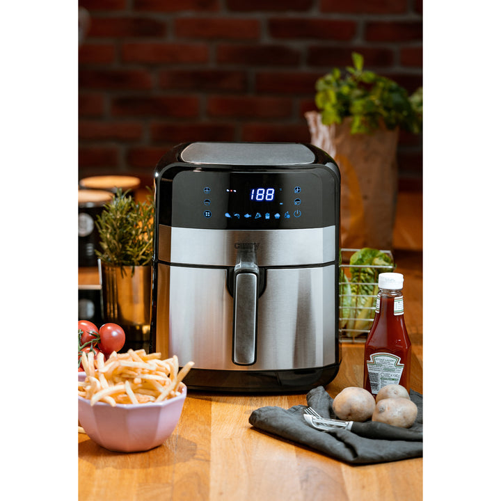 Freidora sin aceite, 9 programas, 5,0 L, Airfryer, Camry CR 6311 + bolsas de papel para freidora, 16 cm, biodegradables, 100 unidades