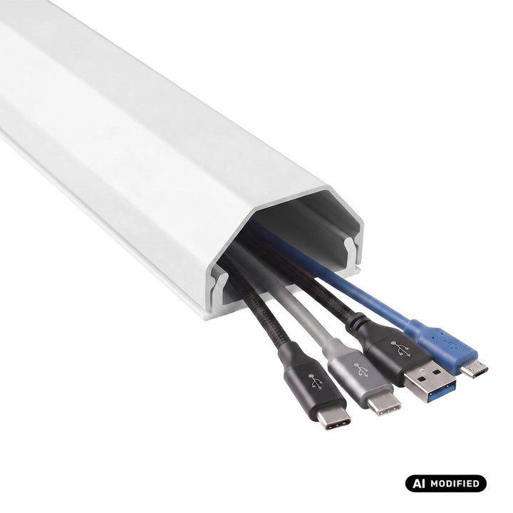 Perfil de ocultación de cables de aluminio Maclean, 33 x 18 x 750 mm, blanco, MCTV-897 W