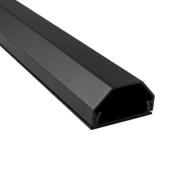 Perfil de aluminio para ocultar cables Maclean, 33 x 18 x 750 mm, negro, MCTV-897 B