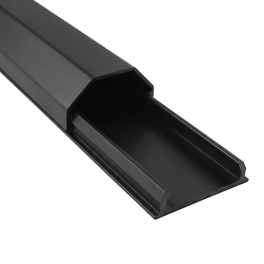 Perfil de aluminio para ocultar cables Maclean, 33 x 18 x 750 mm, negro, MCTV-897 B