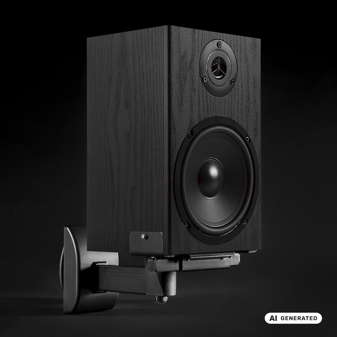 Juego de soportes/colgadores para altavoces Maclean, universal, ajuste vertical de +8° a -8° y horizontal de +90° a -90°, máx. 15 kg, MC-917