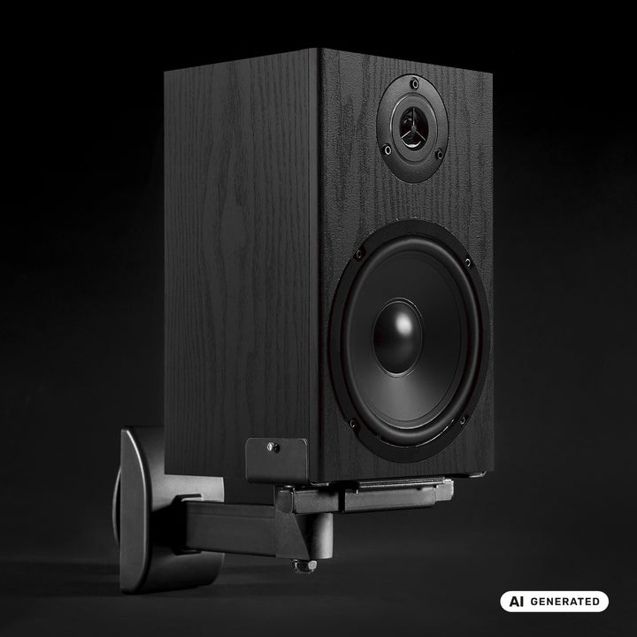 Juego de soportes/colgadores para altavoces Maclean, universal, ajuste vertical de +8° a -8° y horizontal de +90° a -90°, máx. 15 kg, MC-917