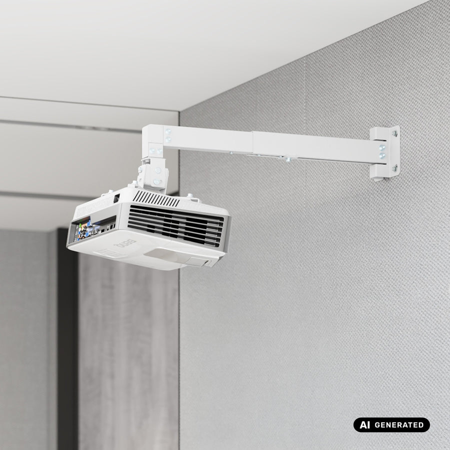 Soporte / colgador de pared para proyector Maclean, blanco, hasta 20 kg, MC-205 W