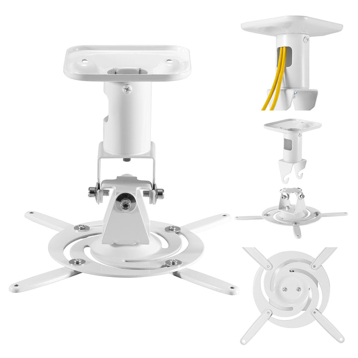 Soporte / colgador de techo para proyector Maclean, de acero, 180~310 mm, hasta 15 kg, MC-208 W