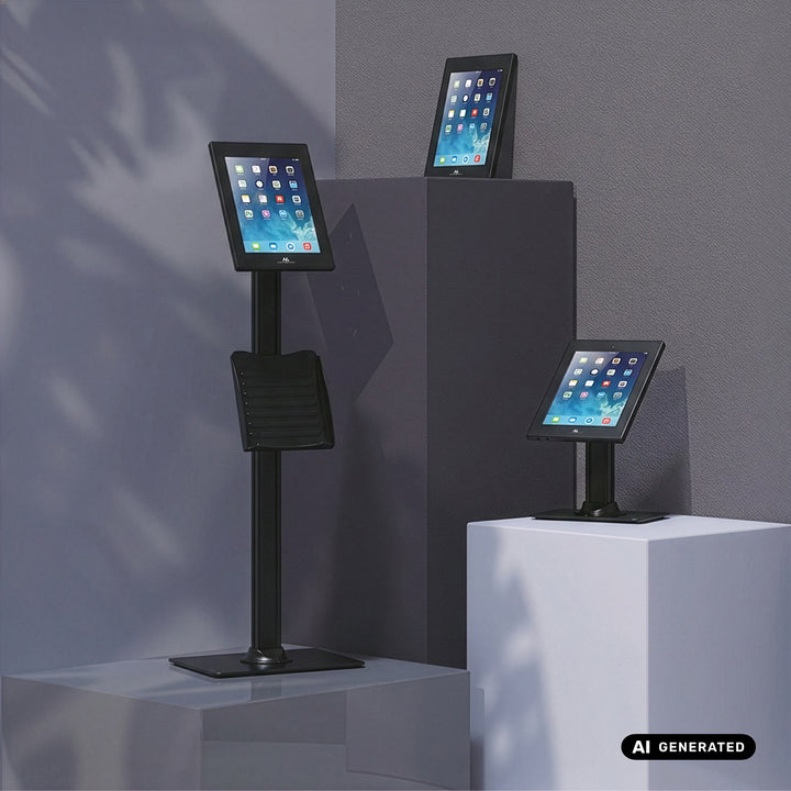 Soporte publicitario para tableta Maclean, con cierre de seguridad, 12,4"-13", iPad Air/Pro, Samsung Tab S10+/S9+/S8+/S7+, 257 x 350 x 22 mm, MC-950 B