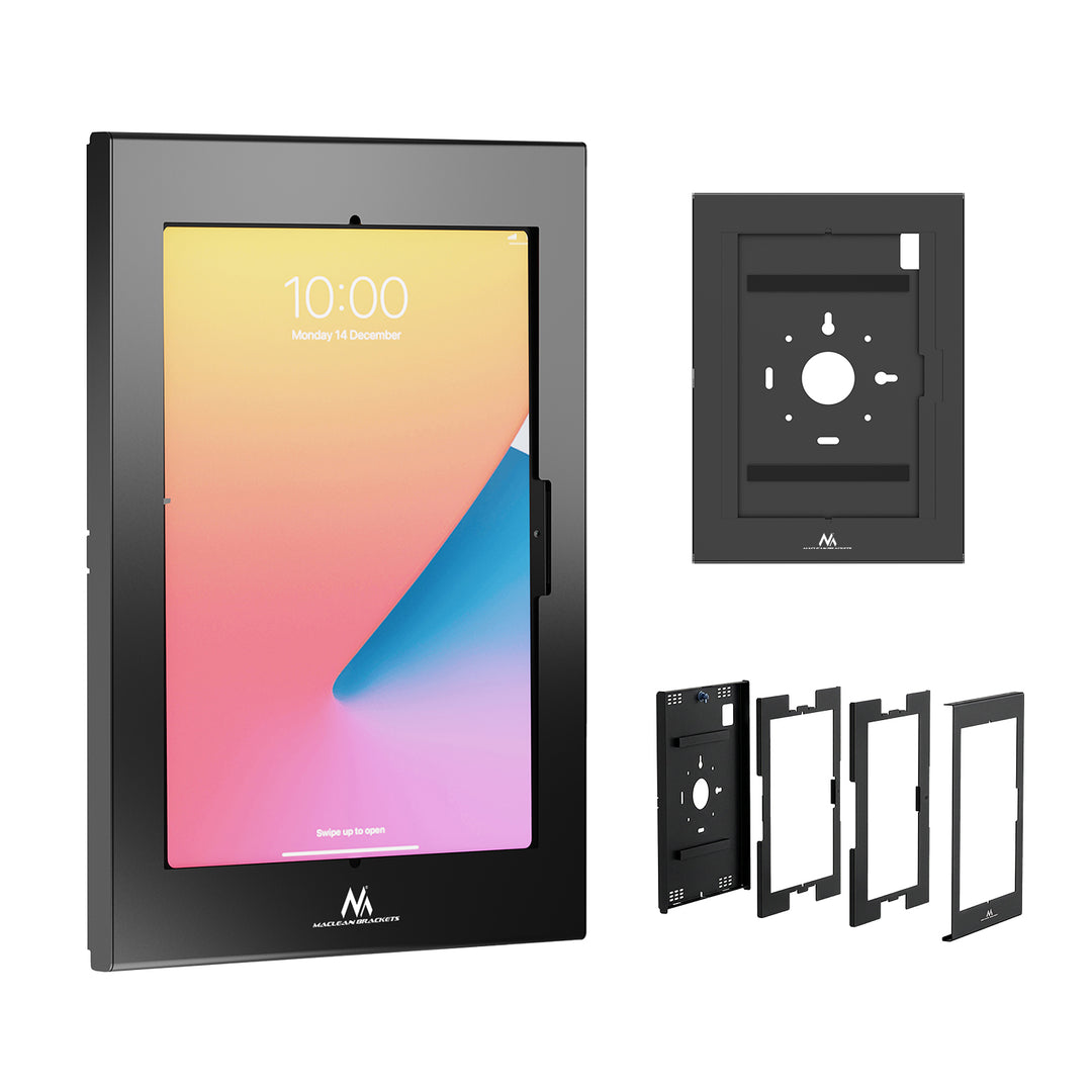 Soporte publicitario para tableta Maclean, con cierre de seguridad, 12,4"-13", iPad Air/Pro, Samsung Tab S10+/S9+/S8+/S7+, 257 x 350 x 22 mm, MC-950 B