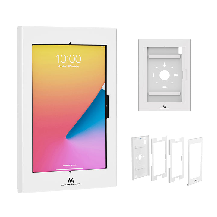 Soporte publicitario para tableta Maclean, con cierre de seguridad, 12,4"-13", iPad Air/Pro, Samsung Tab S10+/S9+/S8+/S7+, 257 x 350 x 22 mm, MC-950 W