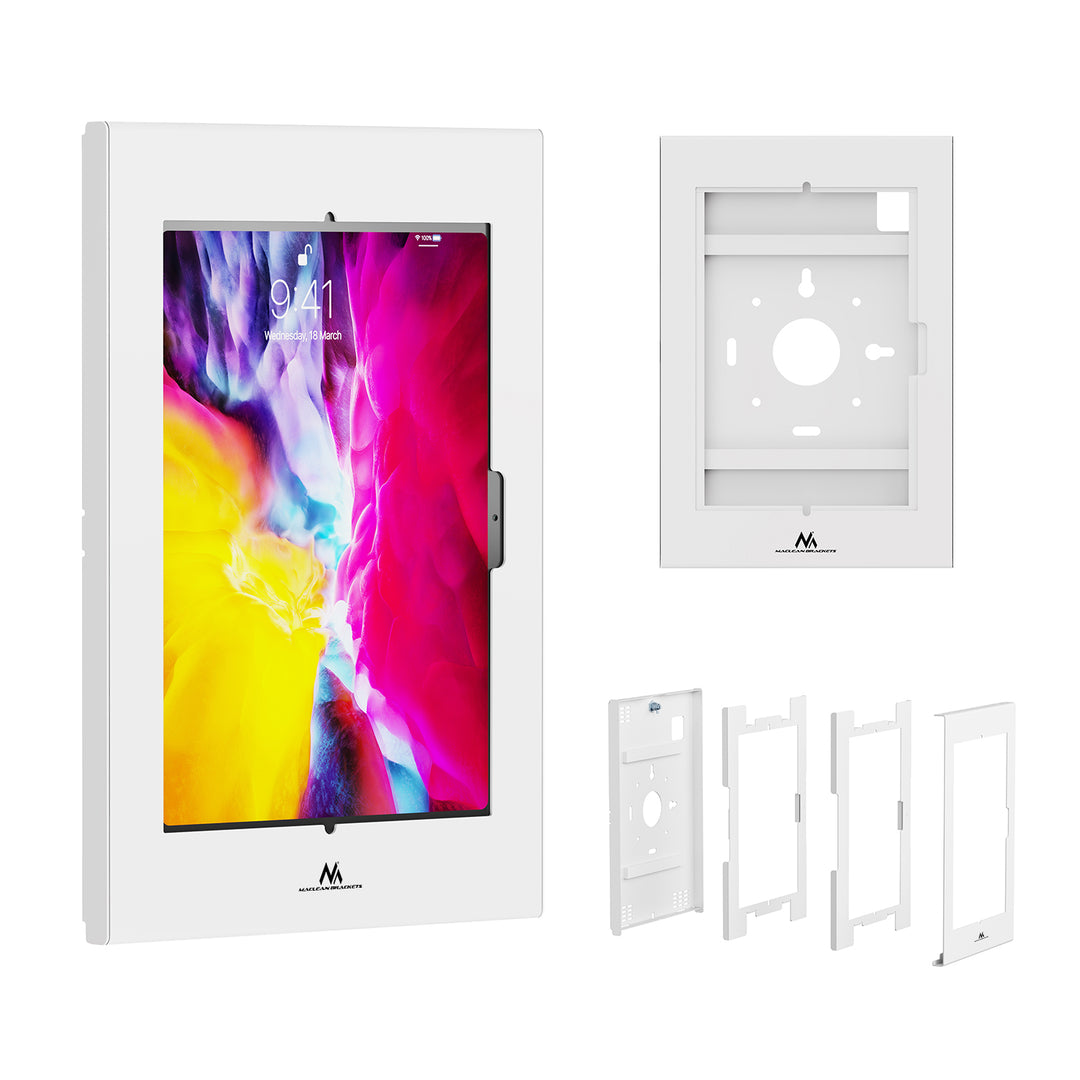 Soporte publicitario para tablet Maclean, con cierre de seguridad, 10,9"-11", iPad Air/Pro, Samsung Tab A y S Series, 220 x 323 x 22 mm, MC-955 W