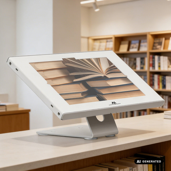 Soporte publicitario para tablet Maclean, con cierre de seguridad, 10,9"-11", iPad Air/Pro, Samsung Tab A y S Series, 220 x 323 x 22 mm, MC-957 W