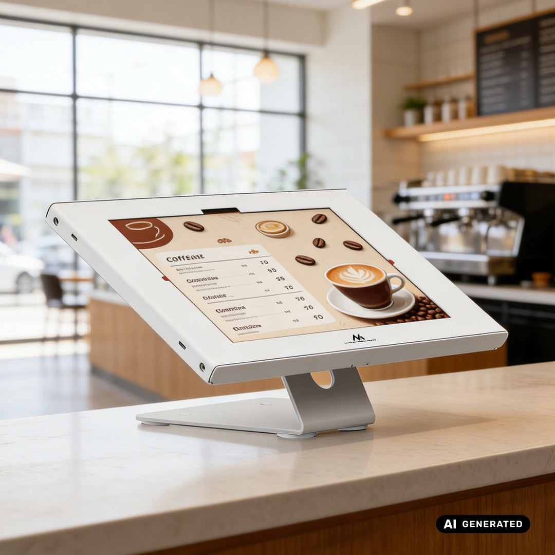 Soporte publicitario para tablet Maclean, con cierre de seguridad, 10,9"-11", iPad Air/Pro, Samsung Tab A y S Series, 220 x 323 x 22 mm, MC-957 W