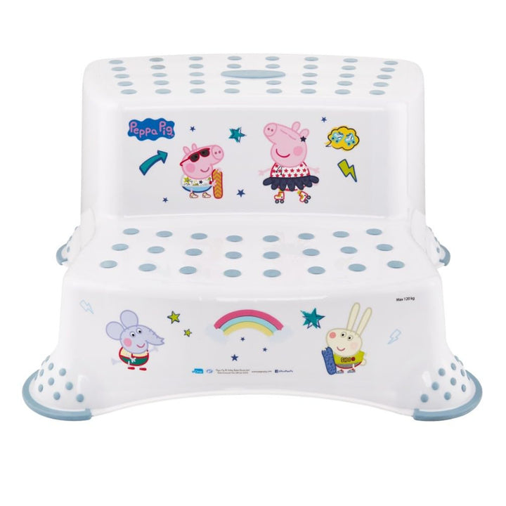 Plataforma antideslizante Keeeper, dos peldaños, máx. 120 kg, fácil de limpiar, Peppa Pig