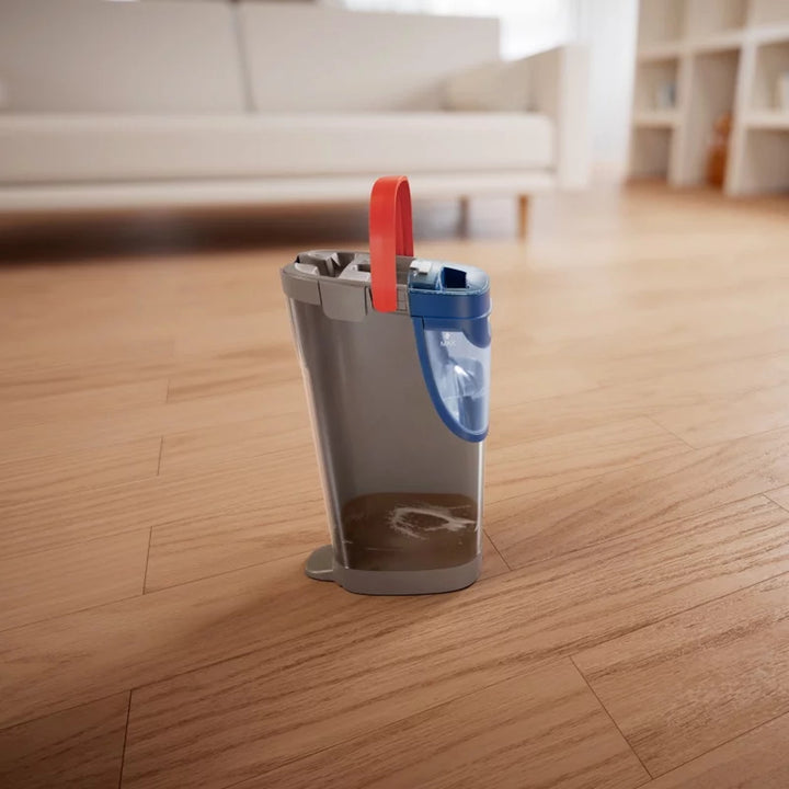 Fregona plana Vileda H2prO, separación del 100 % del agua limpia del agua sucia, dos depósitos, 3 fundas de microfibra, cabezal giratorio 360°, 175774