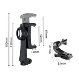 Mochila con señalizador LED, con mando a distancia, resistencia al agua: mando a distancia IPx5, mochila IPX2 + correas deportivas universales, para teléfono, cámara, cámaras GoPro y otros, soporte giratorio, MC-294